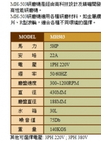 CHA-MH503-1-基本資料